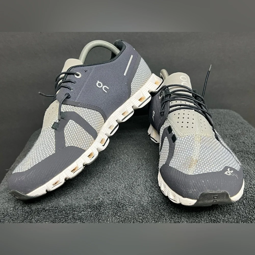 On Cloud Running Navy Blue Gray Comfort Running Sneakers Men’s Shoe SIZE 8 - Picture 4 of 11